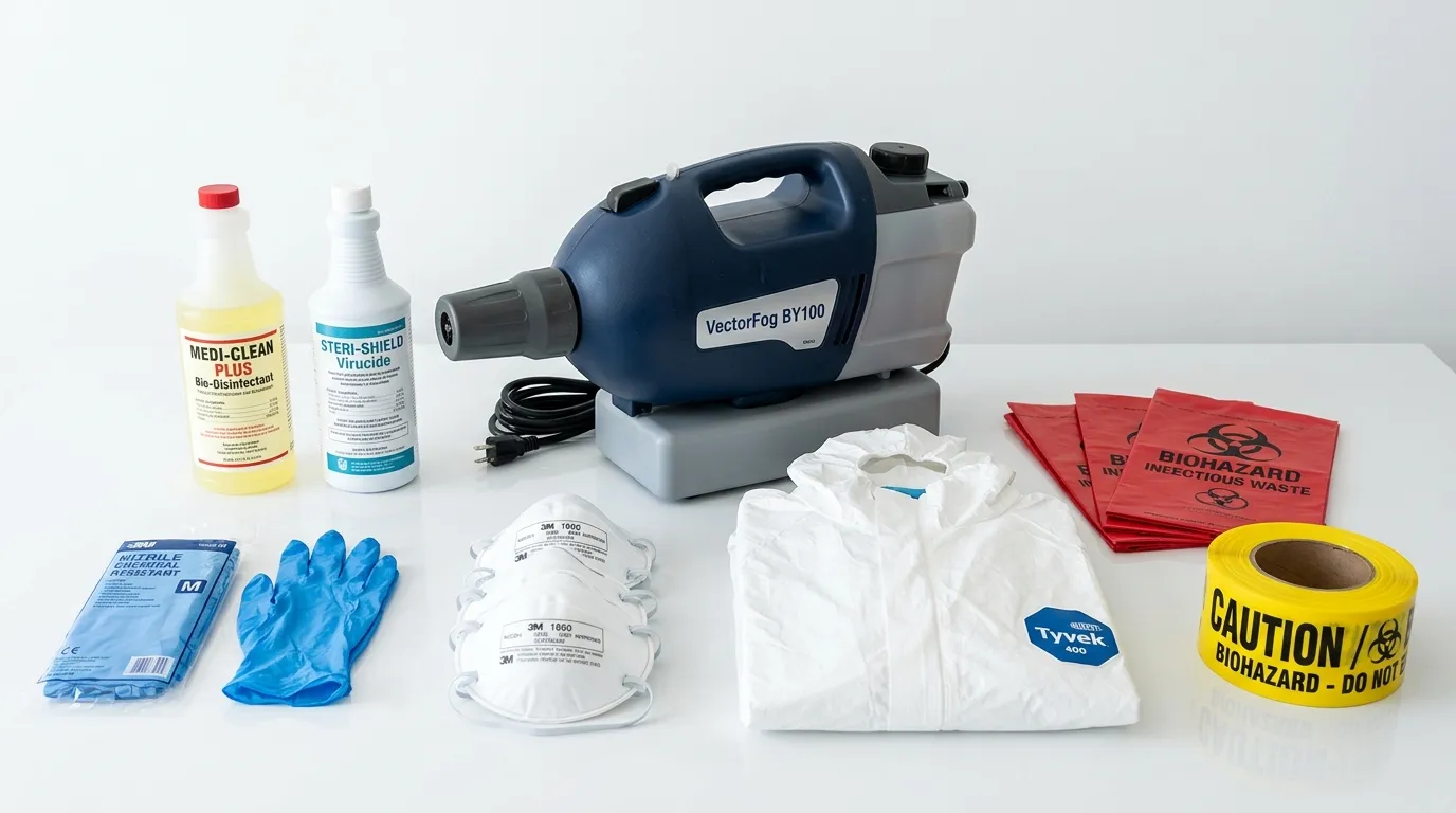 Professional biohazard remediation crew working in Alondra Park